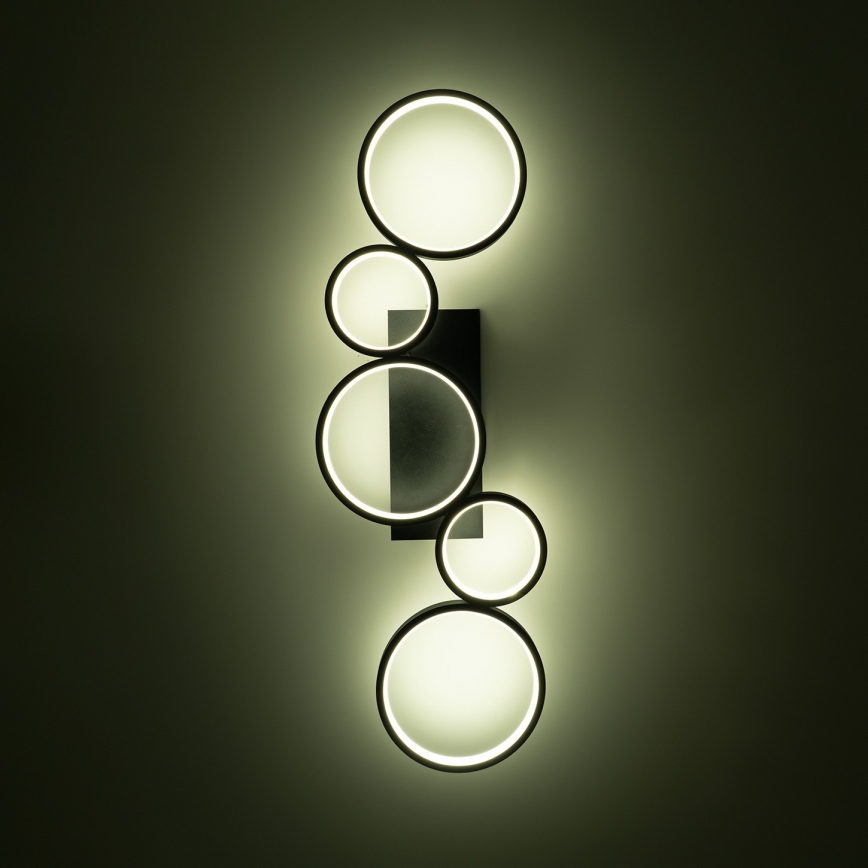 Brilagi - Ρυθμιζόμενο φωτιστικό οροφής LED RINGO LED/34W/230V 3000-6000K 28x84 cm μαύρο + τηλεχειριστήριο