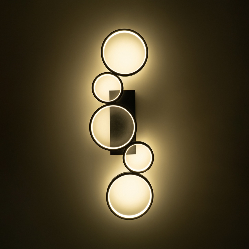 Brilagi - Ρυθμιζόμενο φωτιστικό οροφής LED RINGO LED/34W/230V 3000-6000K 28x84 cm μαύρο + τηλεχειριστήριο