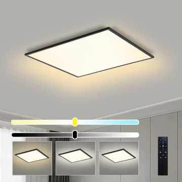 Brilagi - LED Ρυθμιζόμενο φωτιστικό οροφής SLIMFRAME LED/58W/230V 60x60 cm 3000-6000K μαύρο + τηλεχειριστήριο