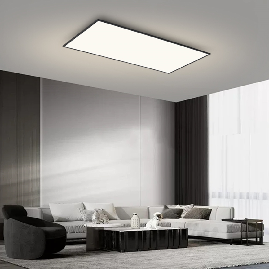 Brilagi - Ρυθμιζόμενο LED φωτιστικό οροφής SLIMFRAME LED/80W/230V 120x60 cm 3000-6000K μαύρο + τηλεχειριστήριο