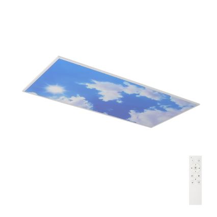Brilagi - Ρυθμιζόμενο LED φωτιστικό οροφής SLIMFRAME SKY LED/80W/230V 120x60 cm 3000-6000K ασημί/μπλε + τηλεχειριστήριο