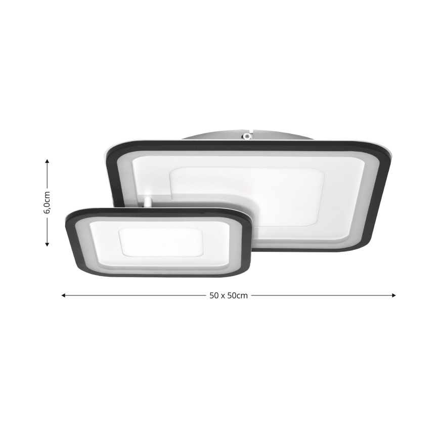 Brilagi - Ρυθμιζόμενο LED φωτιστικό οροφής TANDORA LED/49W/230V 50x50 cm 3000-6000K + τηλεχειριστήριο