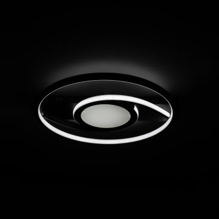 Brilagi - Ρυθμιζόμενο LED φωτιστικό οροφής TWIRL LED/38W/230V 3000-6000K μαύρο + τηλεχειριστήριο