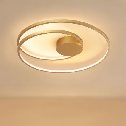 Brilagi - Ρυθμιζόμενο LED φωτιστικό οροφής TWISTER LED/75W/230V 3000-6000K διάμ. 70 εκ. χρυσό + τηλεχειριστήριο