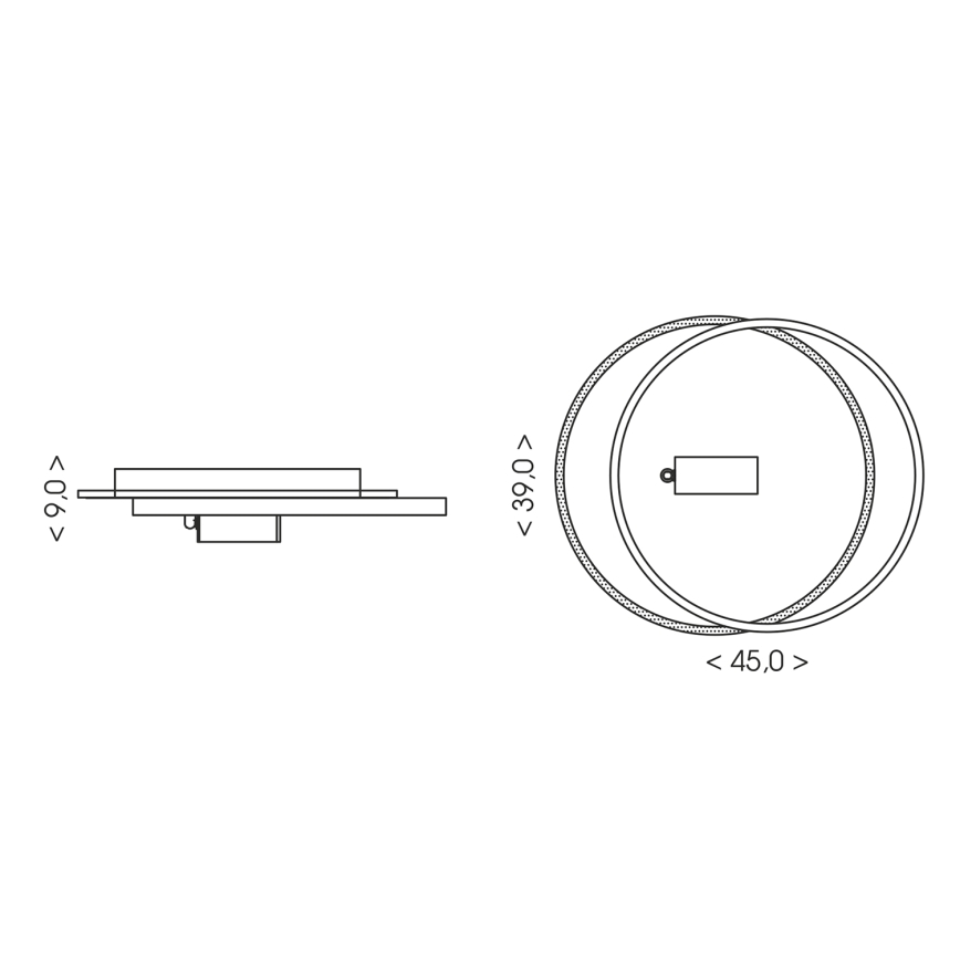 BRILAGI - Ρυθμιζόμενο LED φωτιστικό οροφής UNITY LED/48W/230V + 1xGU10/3W 3000-6000K 39x45 cm λευκό/μαύρο + τηλεχειριστήριο
