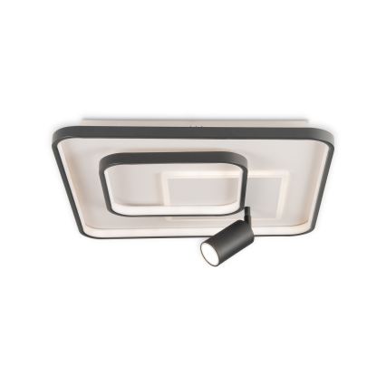 Brilagi - Ρυθμιζόμενο LED φωτιστικό οροφής UNITY LED/75W/230V + 1xGU10/3W 3000-6000K 50x50 cm λευκό/μαύρο + τηλεχειριστήριο