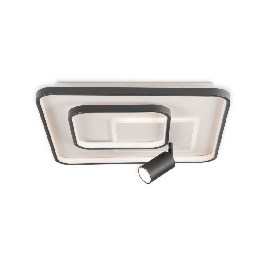 Brilagi - Ρυθμιζόμενο LED φωτιστικό οροφής UNITY LED/75W/230V + 1xGU10/3W 3000-6000K 50x50 cm λευκό/μαύρο + τηλεχειριστήριο