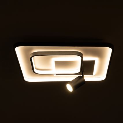 Brilagi - Ρυθμιζόμενο LED φωτιστικό οροφής UNITY LED/75W/230V + 1xGU10/3W 3000-6000K 50x50 cm λευκό/μαύρο + τηλεχειριστήριο