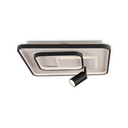 Brilagi - Ρυθμιζόμενο LED φωτιστικό οροφής UNITY LED/75W/230V + 1xGU10/3W 3000-6000K 50x50 cm λευκό/μαύρο + τηλεχειριστήριο