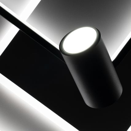Brilagi - Ρυθμιζόμενο LED φωτιστικό οροφής UNITY LED/75W/230V + 1xGU10/3W 3000-6000K 50x50 cm λευκό/μαύρο + τηλεχειριστήριο
