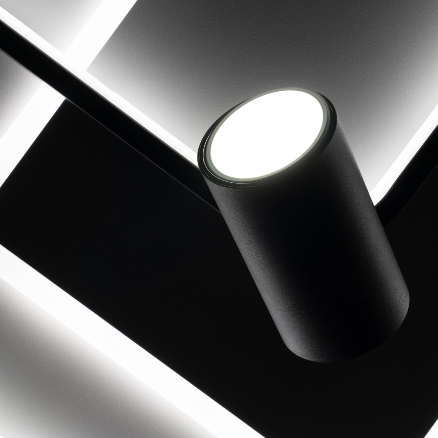 Brilagi - Ρυθμιζόμενο LED φωτιστικό οροφής UNITY LED/75W/230V + 1xGU10/3W 3000-6000K 50x50 cm λευκό/μαύρο + τηλεχειριστήριο