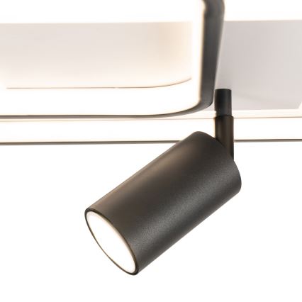 Brilagi - Ρυθμιζόμενο LED φωτιστικό οροφής UNITY LED/75W/230V + 1xGU10/3W 3000-6000K 50x50 cm λευκό/μαύρο + τηλεχειριστήριο