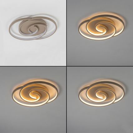 BRILAGI - LED Ρυθμιζόμενο φωτιστικό οροφής VELO LED/70W/230V 3000-6500K 38x47,8 cm μπεζ + τηλεχειριστήριο