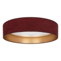 Brilagi - LED ρυθμιζόμενο φωτιστικό οροφής VELVET SMART VARI LED/24W/230V 3000-6500K Ø 45 cm βυσσινί/χρυσό + τηλεχειριστήριο