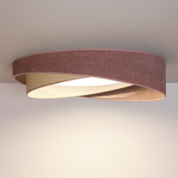BRILAGI - LED Ρυθμιζόμενο φωτιστικό οροφής VELVET TWIST LED/36W/230V 3000-6000K Ø 65 cm Wi-Fi Tuya Beacon ροζ/κρεμ + τηλεχειριστήριο