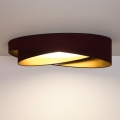 BRILAGI - LED Ρυθμιζόμενο φωτιστικό οροφής VELVET TWIST LED/36W/230V 3000-6000K Ø 65 cm Wi-Fi Tuya Beacon βυσσινί/χρυσό + τηλεχειριστήριο