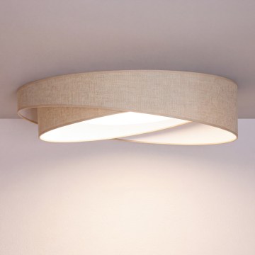 BRILAGI - LED Ρυθμιζόμενο φωτιστικό οροφής VELVET TWIST LED/36W/230V 3000-6000K διάμ. 65 εκ. Wi-Fi Tuya Beacon μπεζ + τηλεχειριστήριο