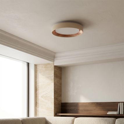 Brilagi - Ρυθμιζόμενο LED φωτιστικό οροφής WALDO LED/48W/230V 3000-6500K Ø 40 cm μπεζ/χρυσό + τηλεχειριστήριο