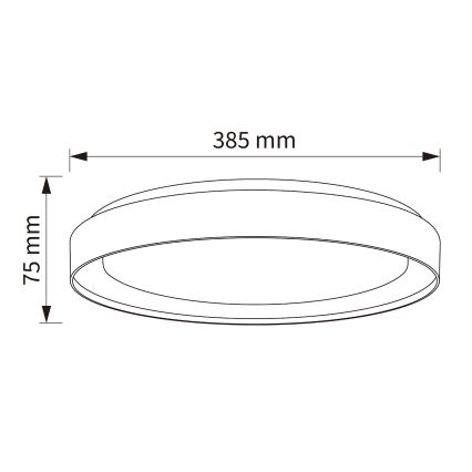 Brilagi - Ρυθμιζόμενο LED φωτιστικό οροφής WALDO LED/48W/230V 3000-6500K Ø 40 cm μπεζ/χρυσό + τηλεχειριστήριο