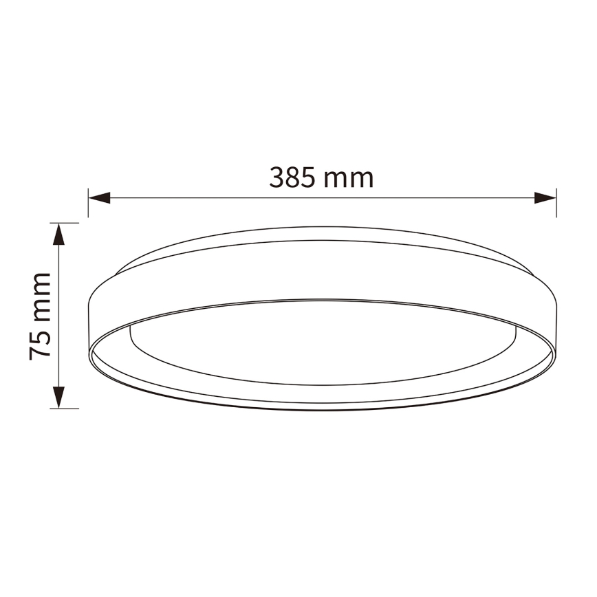 Brilagi - Ρυθμιζόμενο LED φωτιστικό οροφής WALDO LED/48W/230V 3000-6500K Ø 40 cm μπεζ/χρυσό + τηλεχειριστήριο