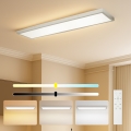 BRILAGI - LED ρυθμιζόμενο φωτιστικό οροφής μπάνιου FRAME SMART LED/50W/230V 120x30 cm 3000-6000K IP44 ασημί + τηλεχειριστήριο