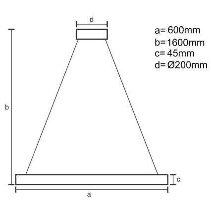 Brilagi - Ρυθμιζόμενο κρεμαστό φωτιστικό LED σε καλώδιο CIRCLE LED/85W/230V 3000-6500K διάμ. 60 cm μαύρο/χρυσό + τηλεχειριστήριο