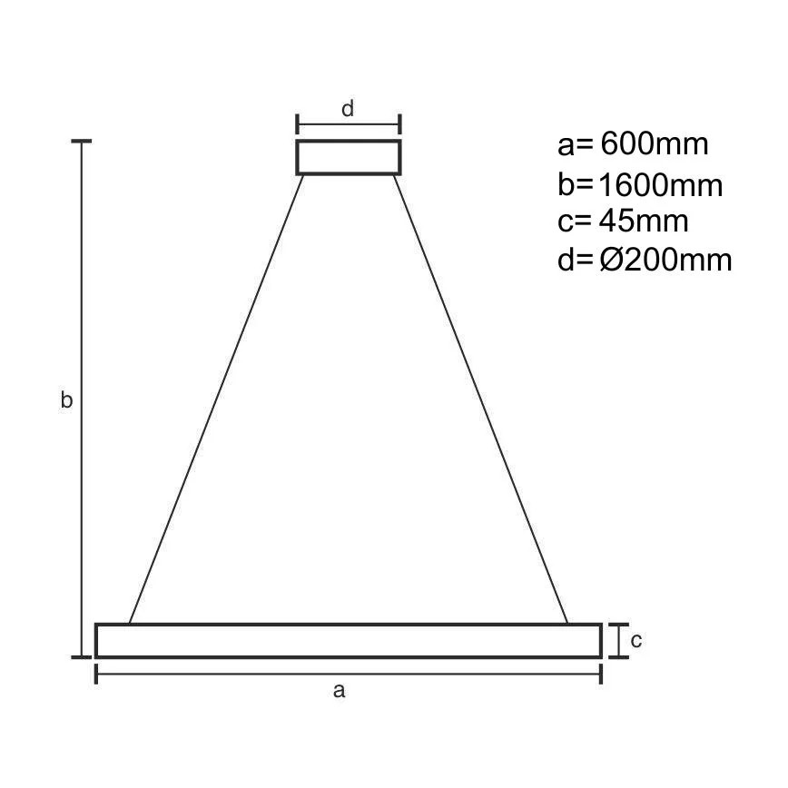 Brilagi - Ρυθμιζόμενο κρεμαστό φωτιστικό LED σε καλώδιο CIRCLE LED/85W/230V 3000-6500K διάμ. 60 cm μαύρο/χρυσό + τηλεχειριστήριο