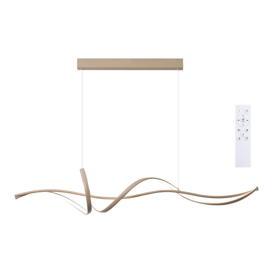 Brilagi - LED ρυθμιζόμενο κρεμαστό φωτιστικό σε καλώδιο SIGNATURE LED/55W/230V 3000-6000K 120x23 cm μπεζ + τηλεχειριστήριο