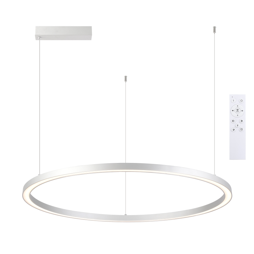 Brilagi - Ρυθμιζόμενος LED πολυέλαιος σε καλώδιο PORTOFINO LED/60W/230V 3000-6000K Ø 80 εκ. ασημί + τηλεχειριστήριο