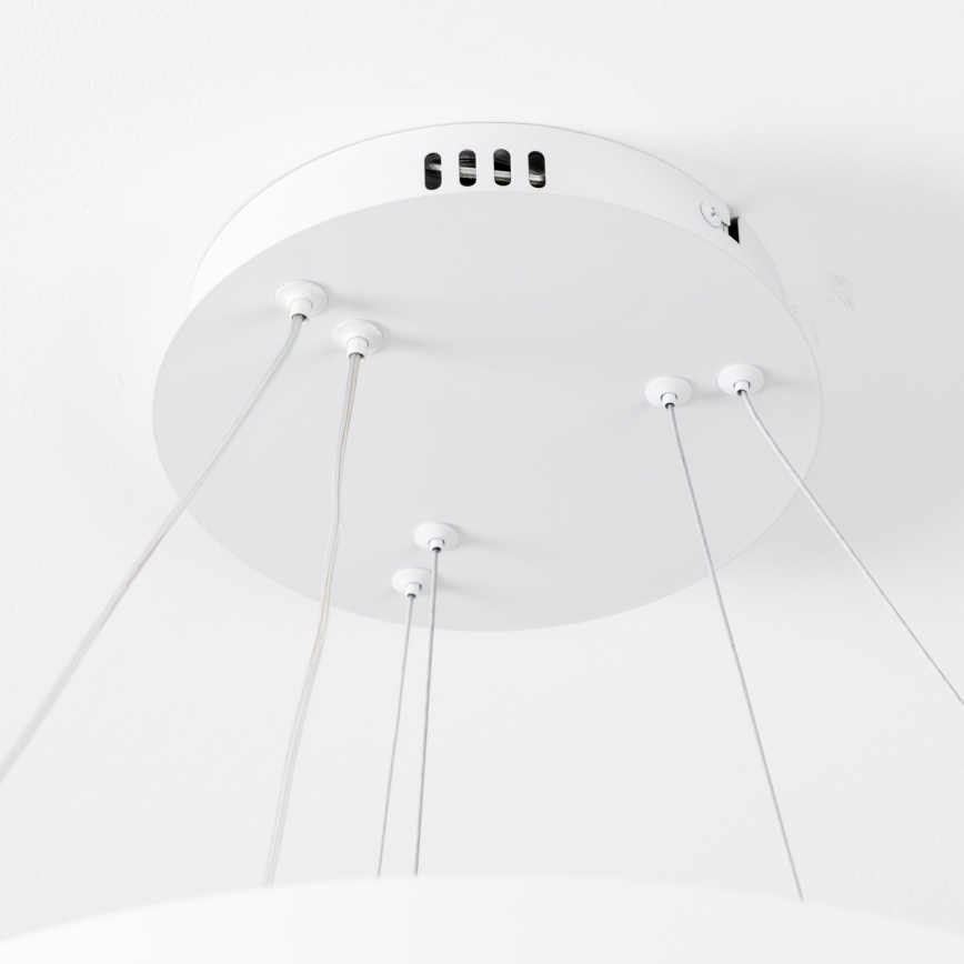 Brilagi - LED Ρυθμιζόμενο κρεμαστό φωτιστικό με καλώδιο FALCON SLIM LED/68W/230V 3000-6500K διάμ. 50 cm λευκό + τηλεχειριστήριο