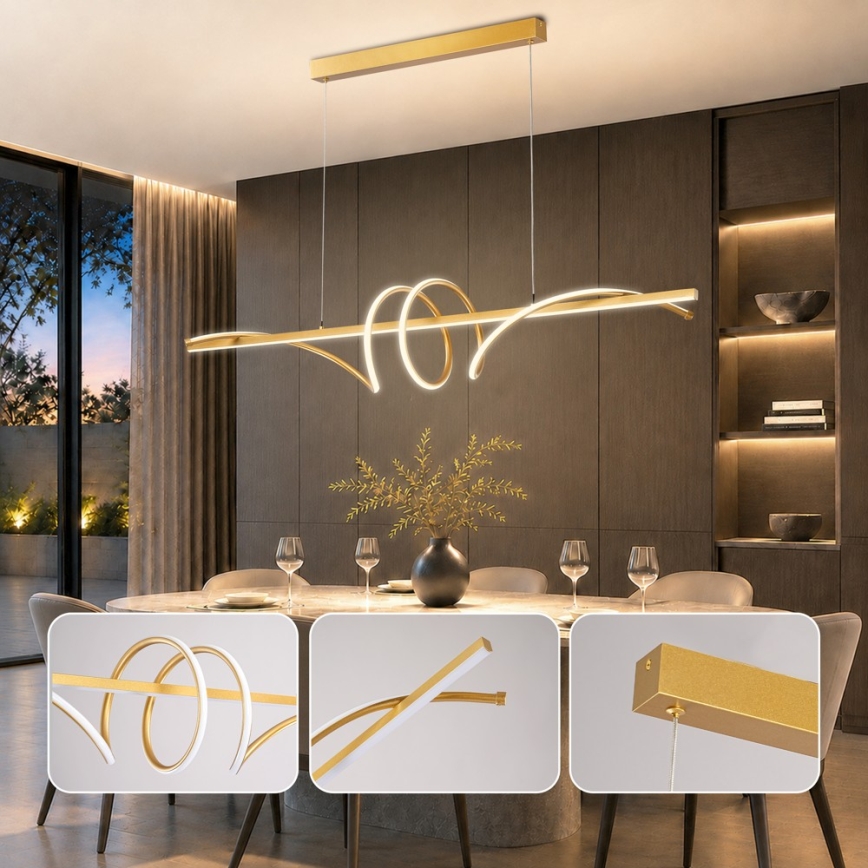 BRILAGI - LED ρυθμιζόμενος πολυέλαιος σε καλώδιο SIGNATURE LED/50W/230V 3000-6000K 120 cm χρυσό + τηλεχειριστήριο