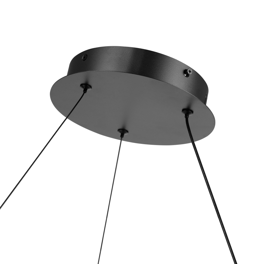 Brilagi - LED ρυθμιζόμενο κρεμαστό φωτιστικό με καλώδιο TWISTER LED/48W/230V 3000-6000K διάμ. 50 cm μαύρο + τηλεχειριστήριο