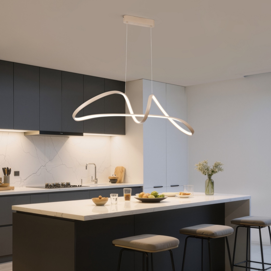 Brilagi - Ρυθμιζόμενο κρεμαστό φωτιστικό με καλώδιο TWISTER LED/60W/230V 3000-6000K μπεζ + τηλεχειριστήριο