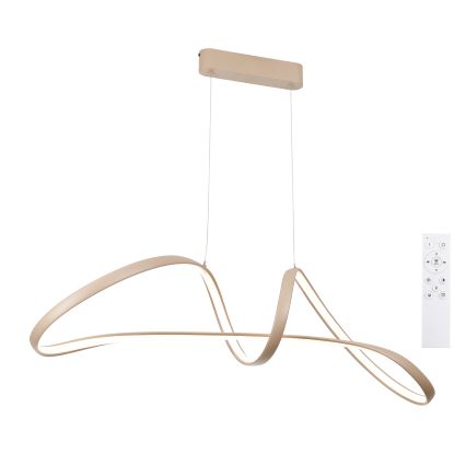 Brilagi - Ρυθμιζόμενο κρεμαστό φωτιστικό με καλώδιο TWISTER LED/60W/230V 3000-6000K μπεζ + τηλεχειριστήριο