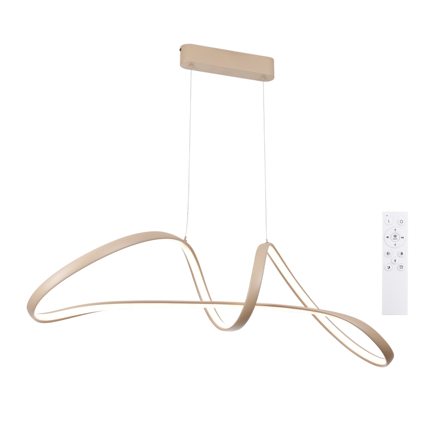 Brilagi - Ρυθμιζόμενο κρεμαστό φωτιστικό με καλώδιο TWISTER LED/60W/230V 3000-6000K μπεζ + τηλεχειριστήριο