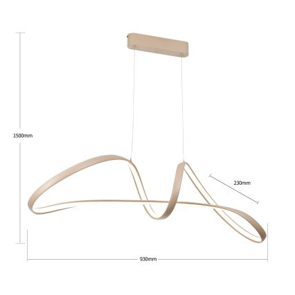 Brilagi - Ρυθμιζόμενο κρεμαστό φωτιστικό με καλώδιο TWISTER LED/60W/230V 3000-6000K μπεζ + τηλεχειριστήριο