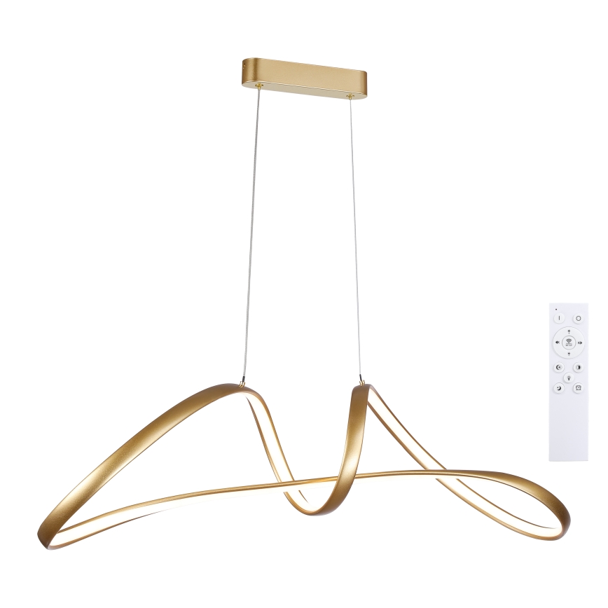 Brilagi - Ρυθμιζόμενο κρεμαστό φωτιστικό LED σε καλώδιο TWISTER LED/60W/230V 3000-6000K σε χρυσό + τηλεχειριστήριο
