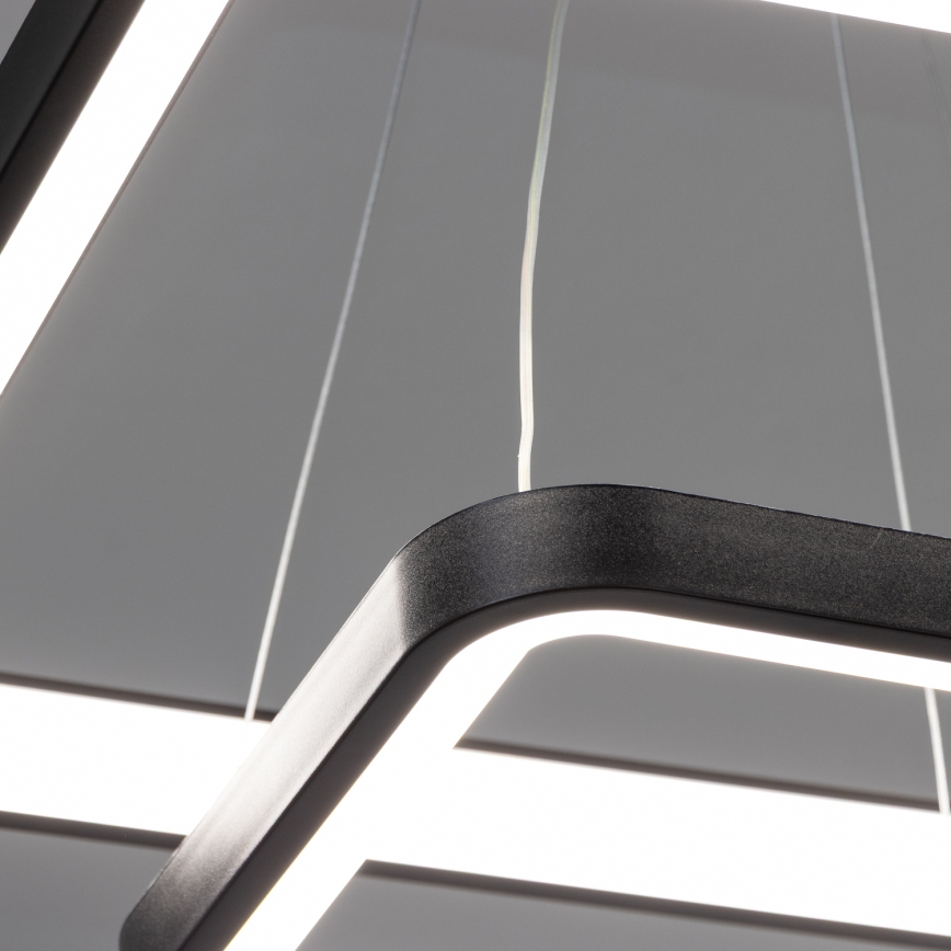 Brilagi - Ρυθμιζόμενο LED κρεμαστό φωτιστικό με καλώδιο FALCON SLIM LED/78W/230V 3000-6500K 50x50 cm μαύρο + τηλεχειριστήριο