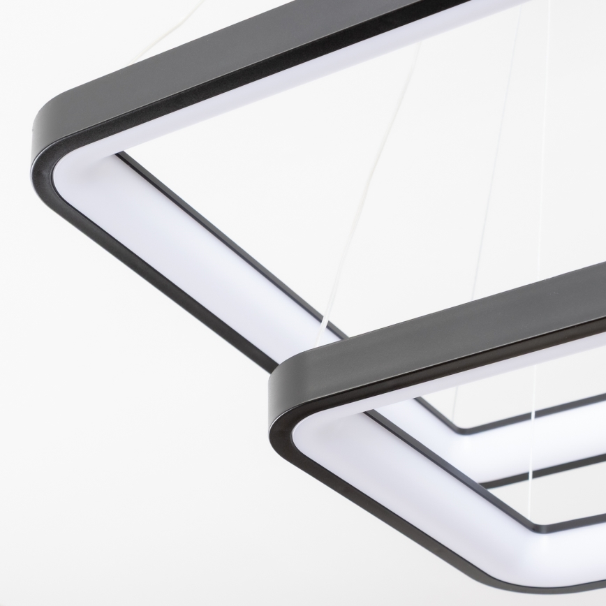 Brilagi - Ρυθμιζόμενο LED κρεμαστό φωτιστικό με καλώδιο FALCON SLIM LED/78W/230V 3000-6500K 50x50 cm μαύρο + τηλεχειριστήριο