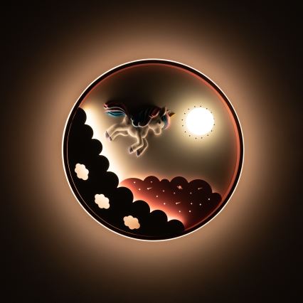 Brilagi - Ρυθμιζόμενο LED παιδικό φωτιστικό οροφής UNICORN LED/68W/230V 3000-6000K διάμ. 49 cm + τηλεχειριστήριο