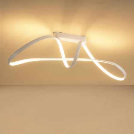 Brilagi - Ρυθμιζόμενο LED επιφανειακό φωτιστικό οροφής TWISTER LED/60W/230V 3000-6000K λευκό + τηλεχειριστήριο