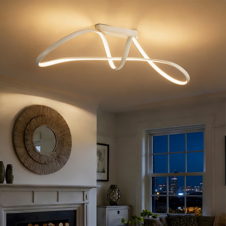 Brilagi - Ρυθμιζόμενο LED επιφανειακό φωτιστικό οροφής TWISTER LED/60W/230V 3000-6000K λευκό + τηλεχειριστήριο