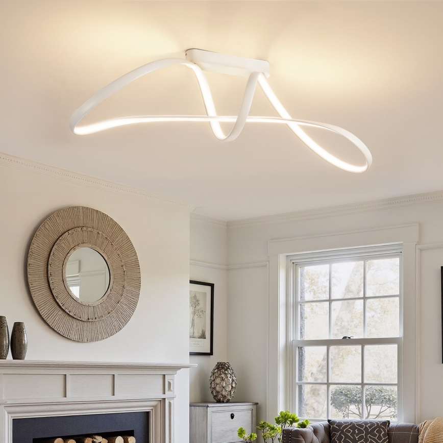 Brilagi - Ρυθμιζόμενο LED επιφανειακό φωτιστικό οροφής TWISTER LED/60W/230V 3000-6000K λευκό + τηλεχειριστήριο