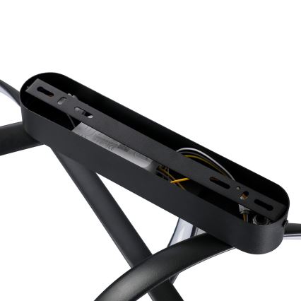 Brilagi - Ρυθμιζόμενο LED επιφανειακό φωτιστικό οροφής TWISTER LED/60W/230V 3000-6000K μαύρο + τηλεχειριστήριο