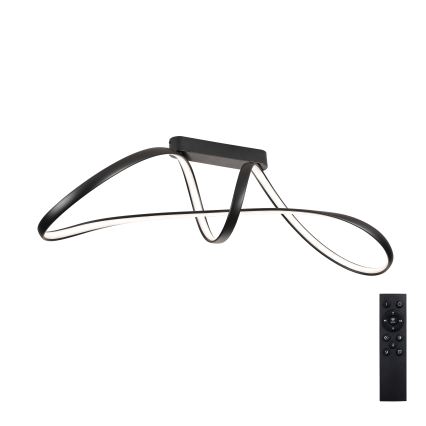 Brilagi - Ρυθμιζόμενο LED επιφανειακό φωτιστικό οροφής TWISTER LED/60W/230V 3000-6000K μαύρο + τηλεχειριστήριο