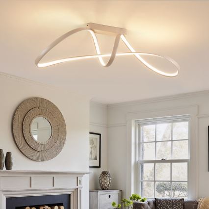 Brilagi - LED ρυθμιζόμενο επιφανειακό φωτιστικό οροφής TWISTER LED/60W/230V 3000-6000K μπεζ + τηλεχειριστήριο