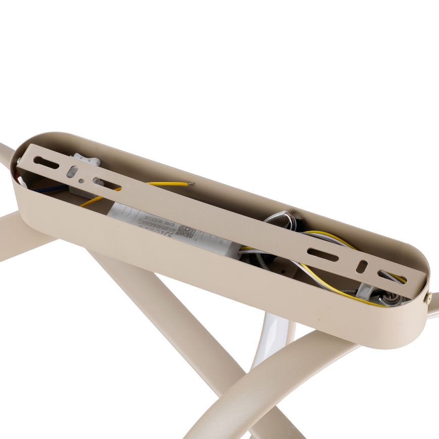 Brilagi - LED ρυθμιζόμενο επιφανειακό φωτιστικό οροφής TWISTER LED/60W/230V 3000-6000K μπεζ + τηλεχειριστήριο