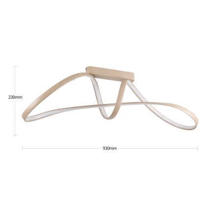 Brilagi - LED ρυθμιζόμενο επιφανειακό φωτιστικό οροφής TWISTER LED/60W/230V 3000-6000K μπεζ + τηλεχειριστήριο