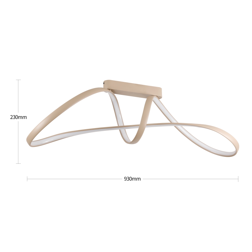 Brilagi - LED ρυθμιζόμενο επιφανειακό φωτιστικό οροφής TWISTER LED/60W/230V 3000-6000K μπεζ + τηλεχειριστήριο