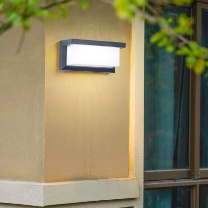 Brilagi - Ρυθμιζόμενο LED εξωτερικό επιτοίχιο φωτιστικό BRICKY 1xE27/6W/230V 2700-6500K IP54 ανθρακί